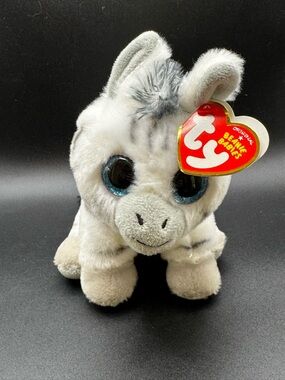 TY Beanie Baby 6" STRIPES the Zebra Plush Stuffed Animal Toy Ty Heart Tags